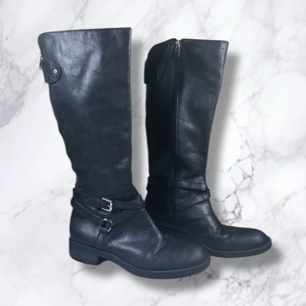 Enzo Angiolini Easaevon Leather Riding Boots